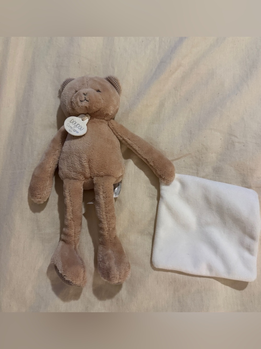 Doudou et Compagnie Beige Plush Bear Lovey